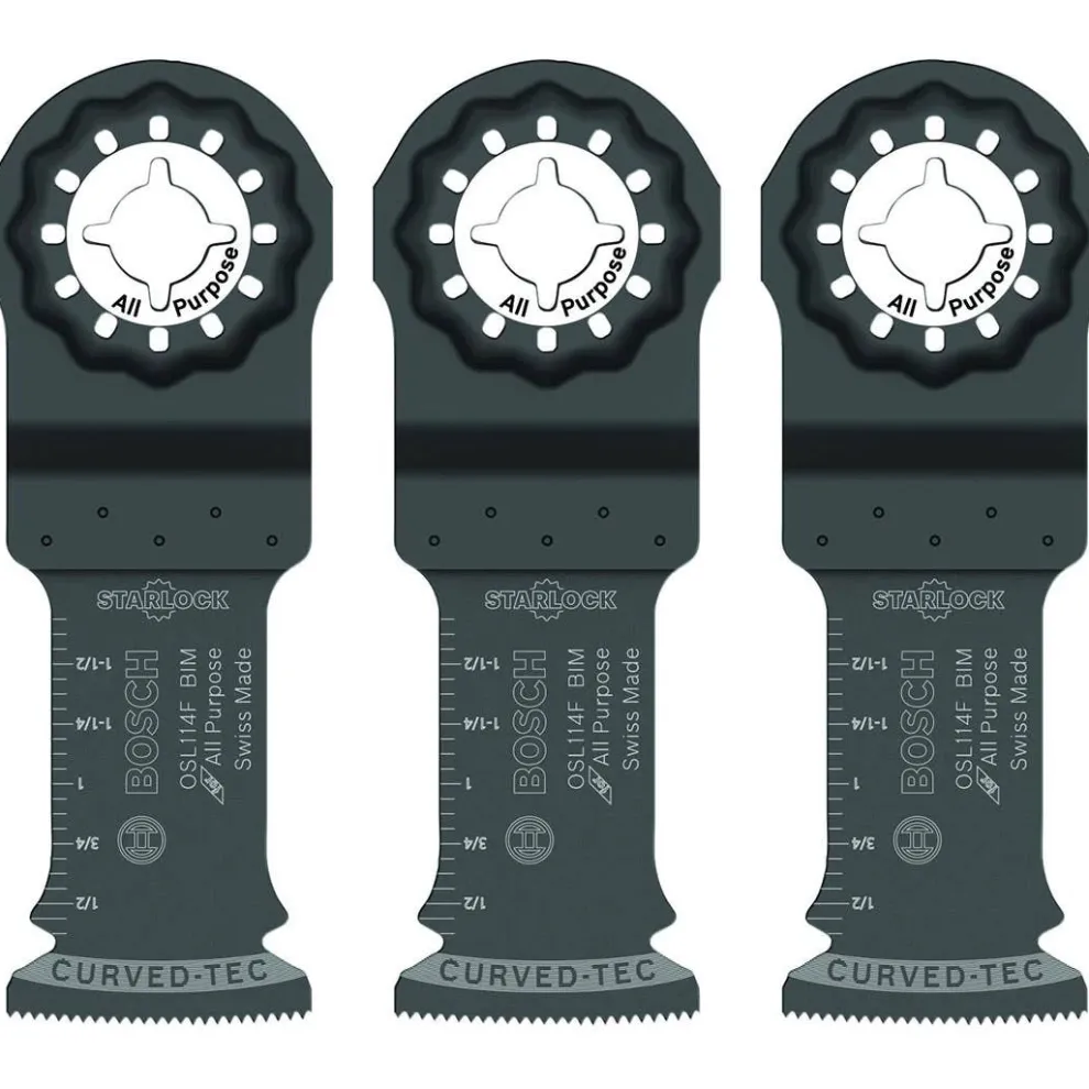 Bosch 1-1/4" Starlock Oscillaating Multi-Tool Bi-Metal Xtra-Clean Plunge Cut Blades (3 Pack) OSL114F-3