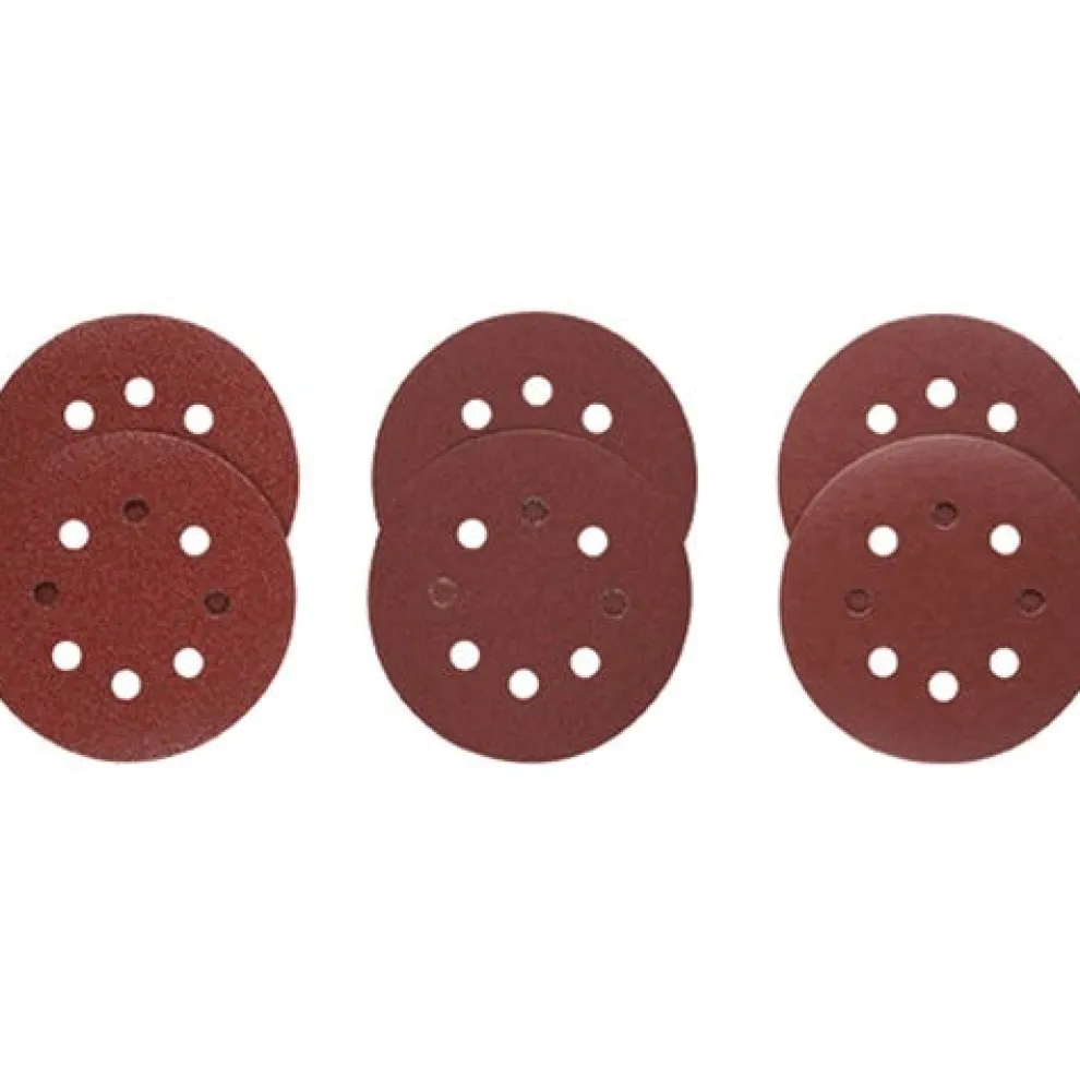 Bosch Assortment 5" (60, 120, 240 grit) 8 Hole Hook-And-Loop Sanding Discs (6 Pieces) SR5R000