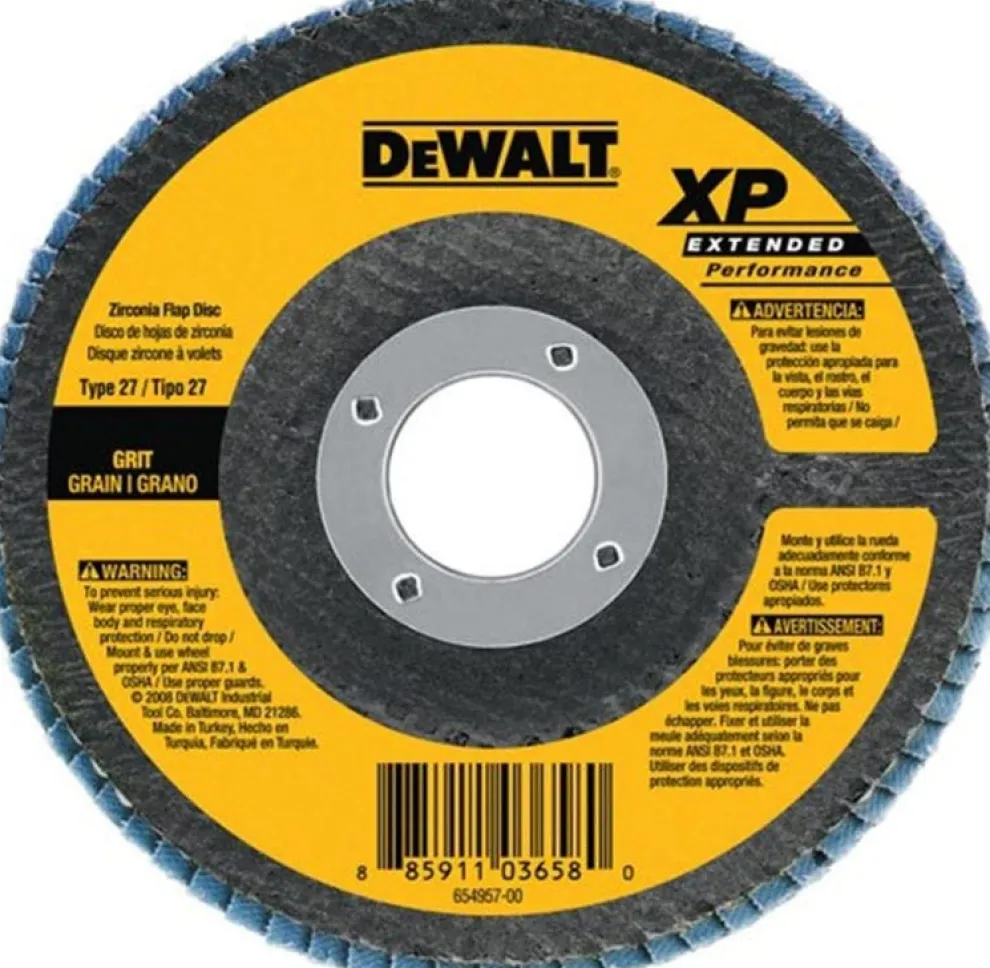 DeWalt XP 4-1/2" x 7/8" Flap Disc Ceramic T27 80 Grit DW8252