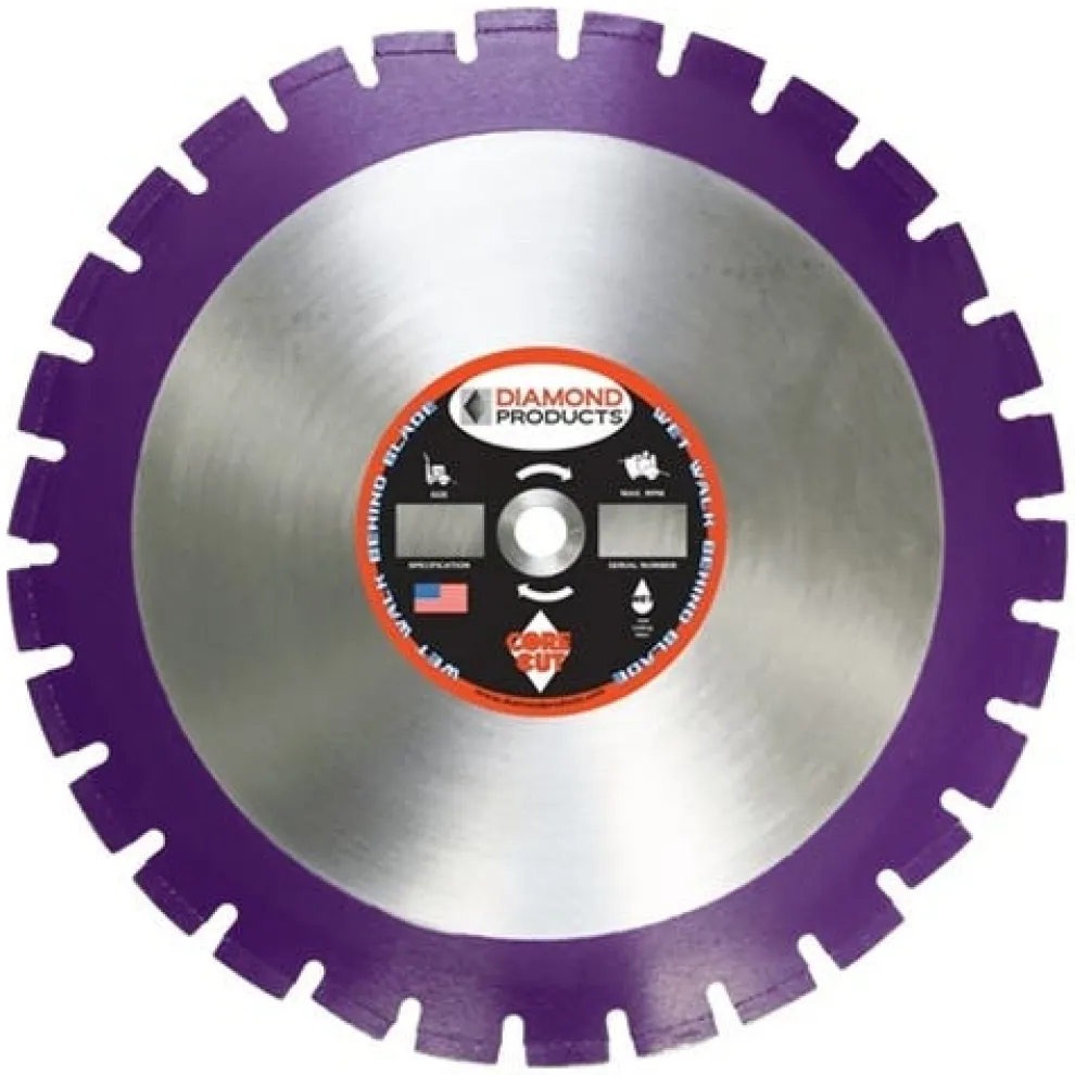 Diamond Products 20" x 140'' x 1" Imperial Purple Asphalt Wet Blade 36823