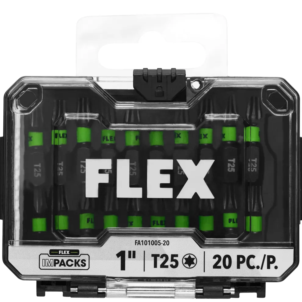 FLEX Impacks 1" T25 Impact Driver Bit 20Pc. FA101005-20