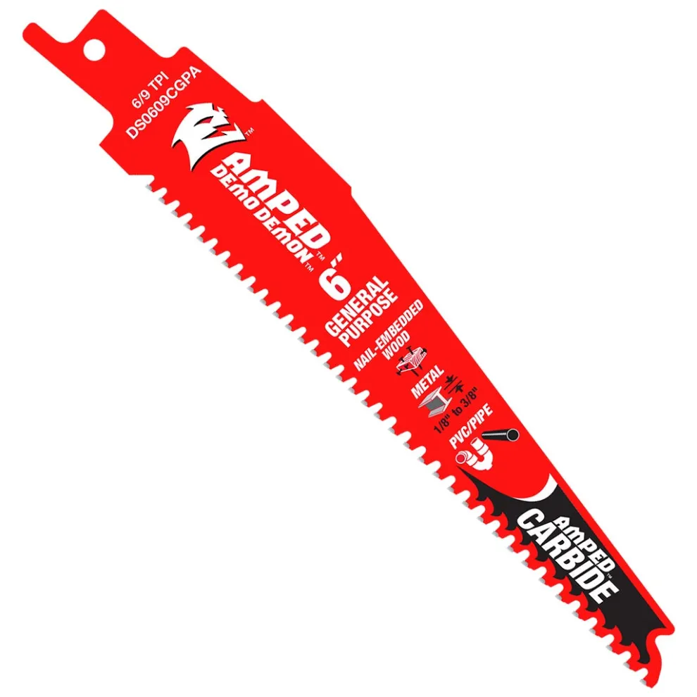 Freud Diablo 6" Demo Demon Amped Carbide General Purpose Recip (3-Pack) DS0609CGPA3