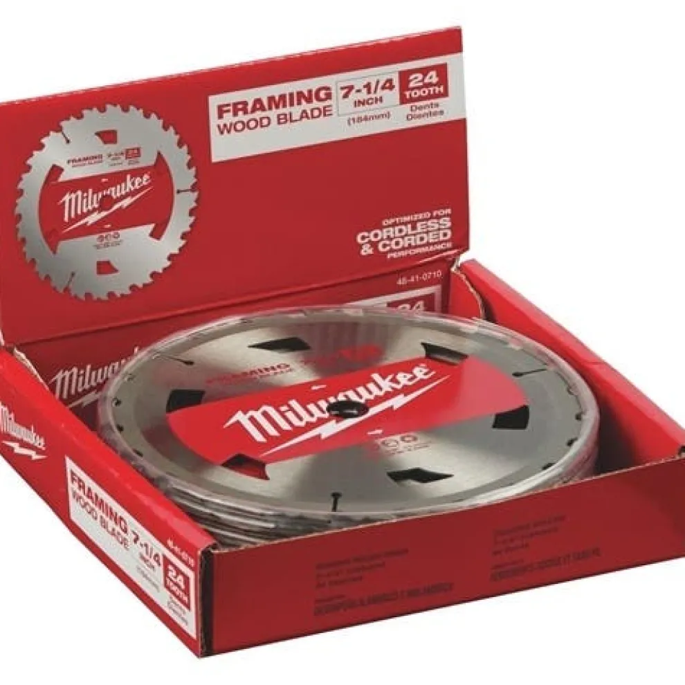 MIlwaukee 7-1/4" 24 Tooth Basic Framer Circular Saw Blades 48-41-0710