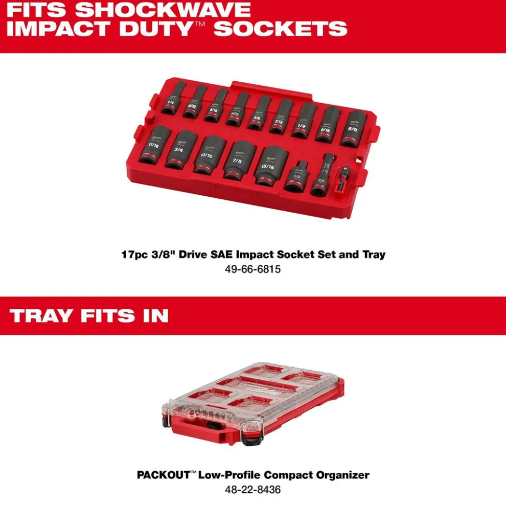 Milwaukee 17 Piece SHOCKWAVE Impact Duty 3/8
