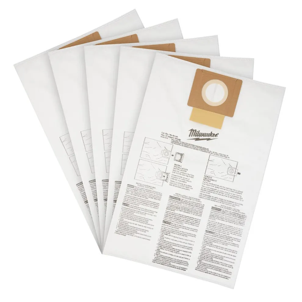 Milwaukee Fleece Dust Bags (5PK) - 6 Gallon 49-90-1979