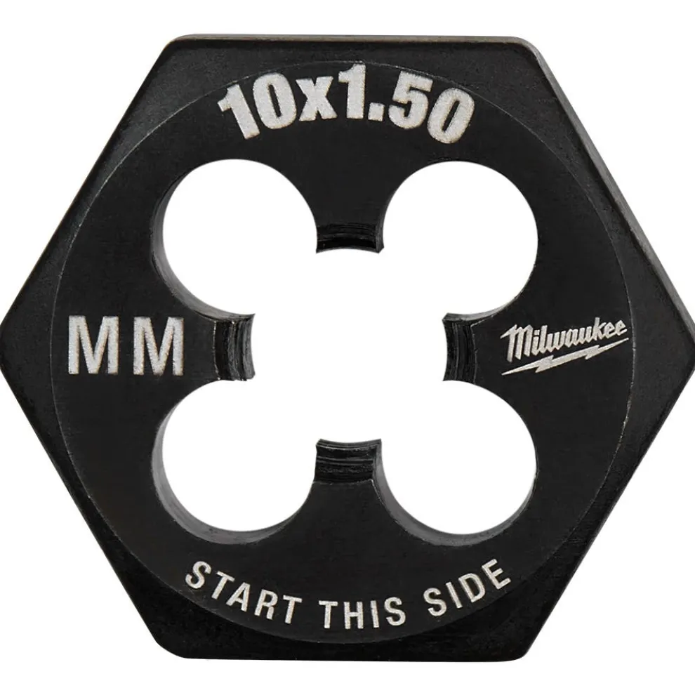 Milwaukee M10-1.50 mm 1-Inch Hex Threading Die 49-57-5352