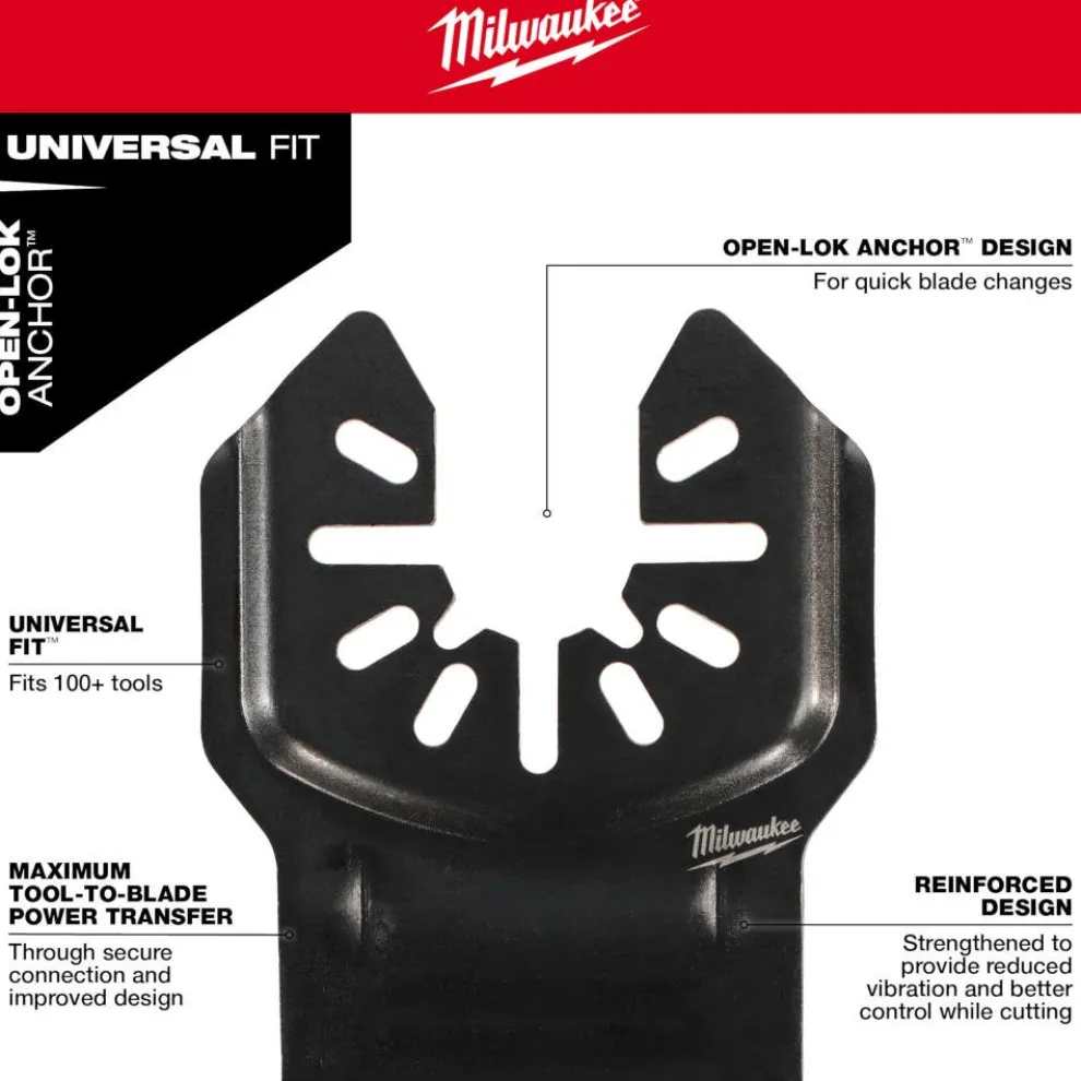 Milwaukee NITRUS CARBIDE Extreme Materials Universal Fit OPEN-LOK Multi-Tool Blade 10PK 49-25-1579