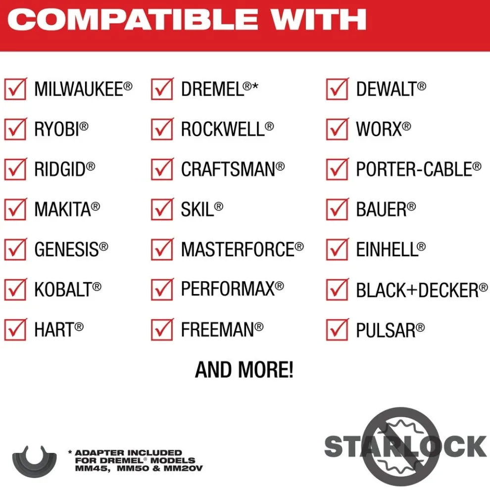 Milwaukee NITRUS CARBIDE Extreme Materials Universal Fit OPEN-LOK Multi-Tool Blade 1PK 49-25-1571