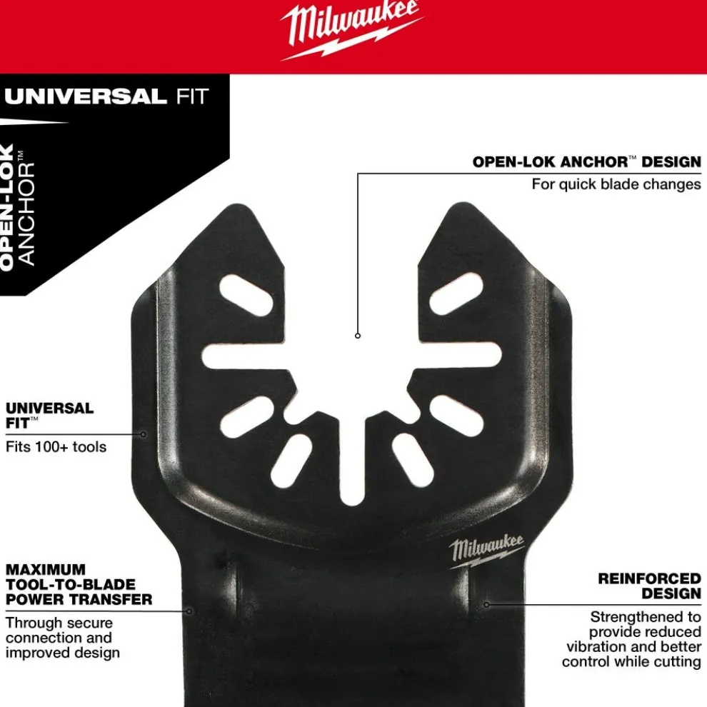Milwaukee NITRUS CARBIDE Extreme Materials Universal Fit OPEN-LOK Multi-Tool Blade 1PK 49-25-1571