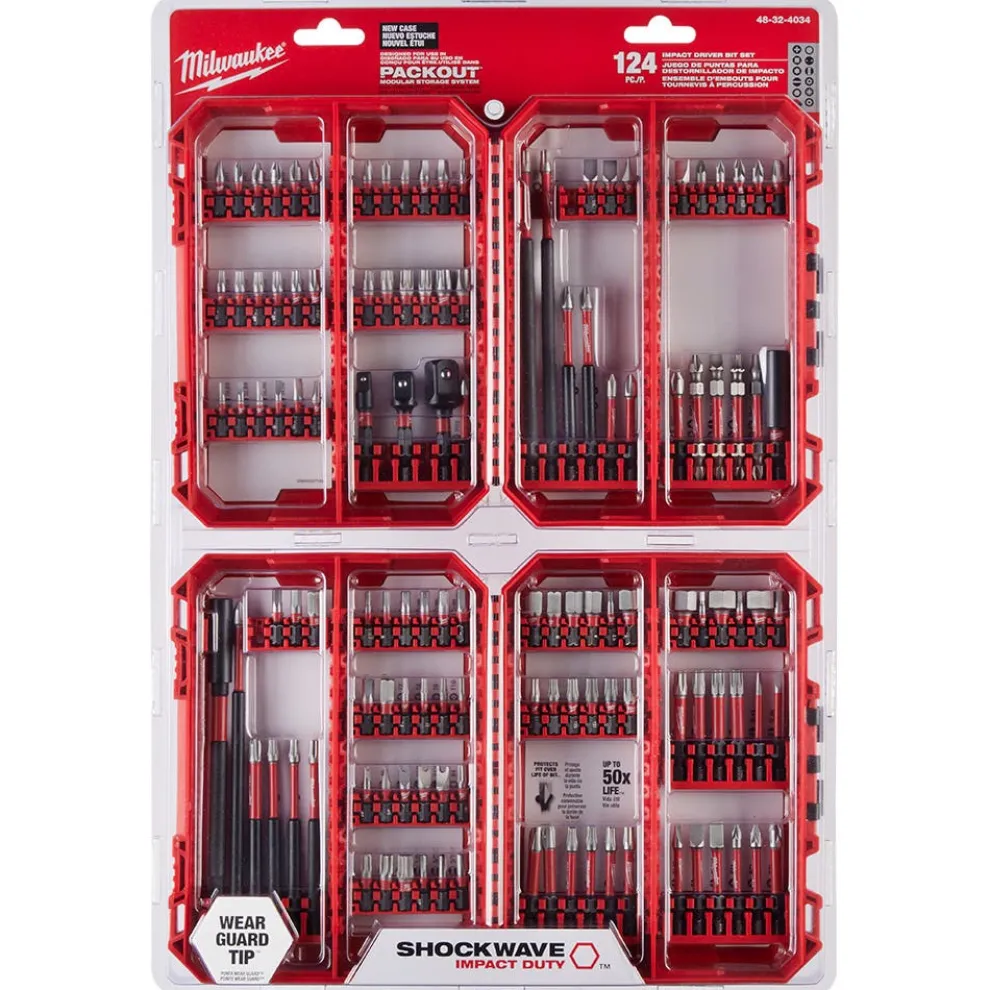 Milwaukee SHOCKWAVE Impact Duty Driver Bit Set- 124 Piece 48-32-4034