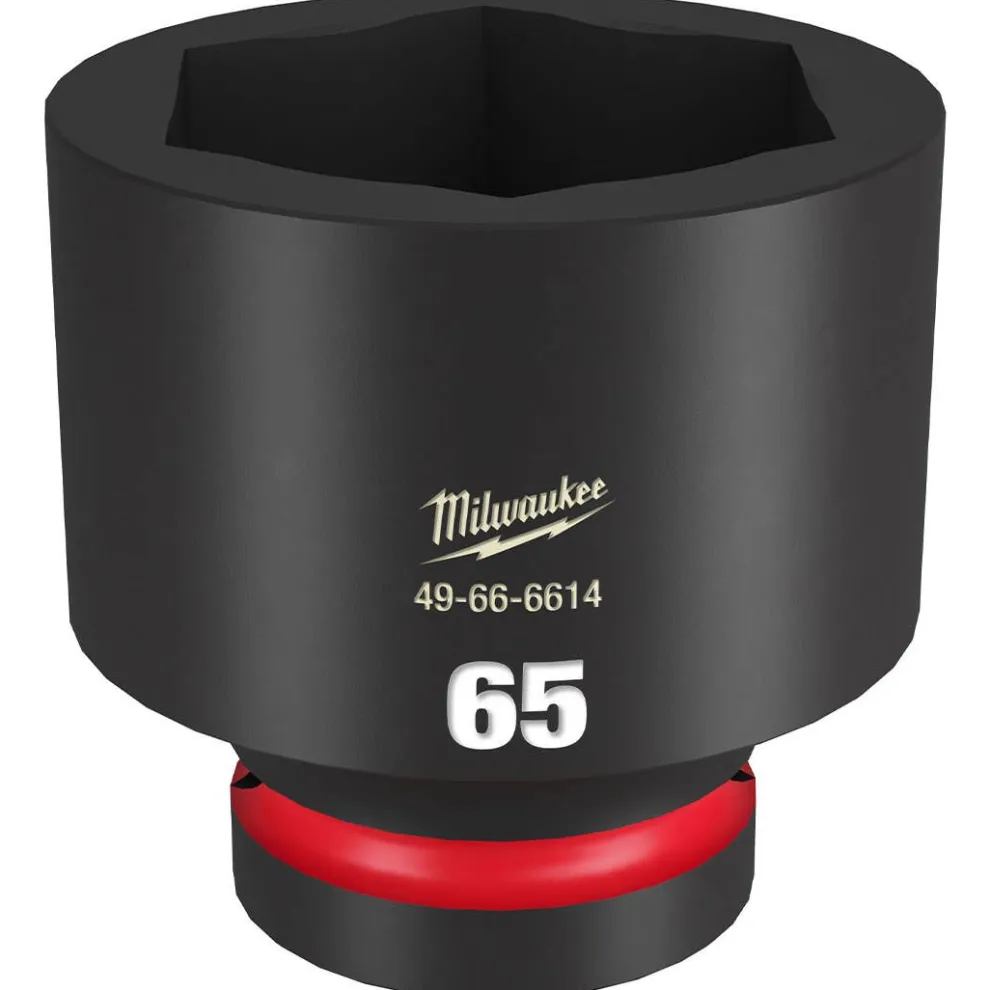 Milwaukee Shockwave Impact Duty 1" Drive 65mm Standard 6 Point Socket 49-66-6614