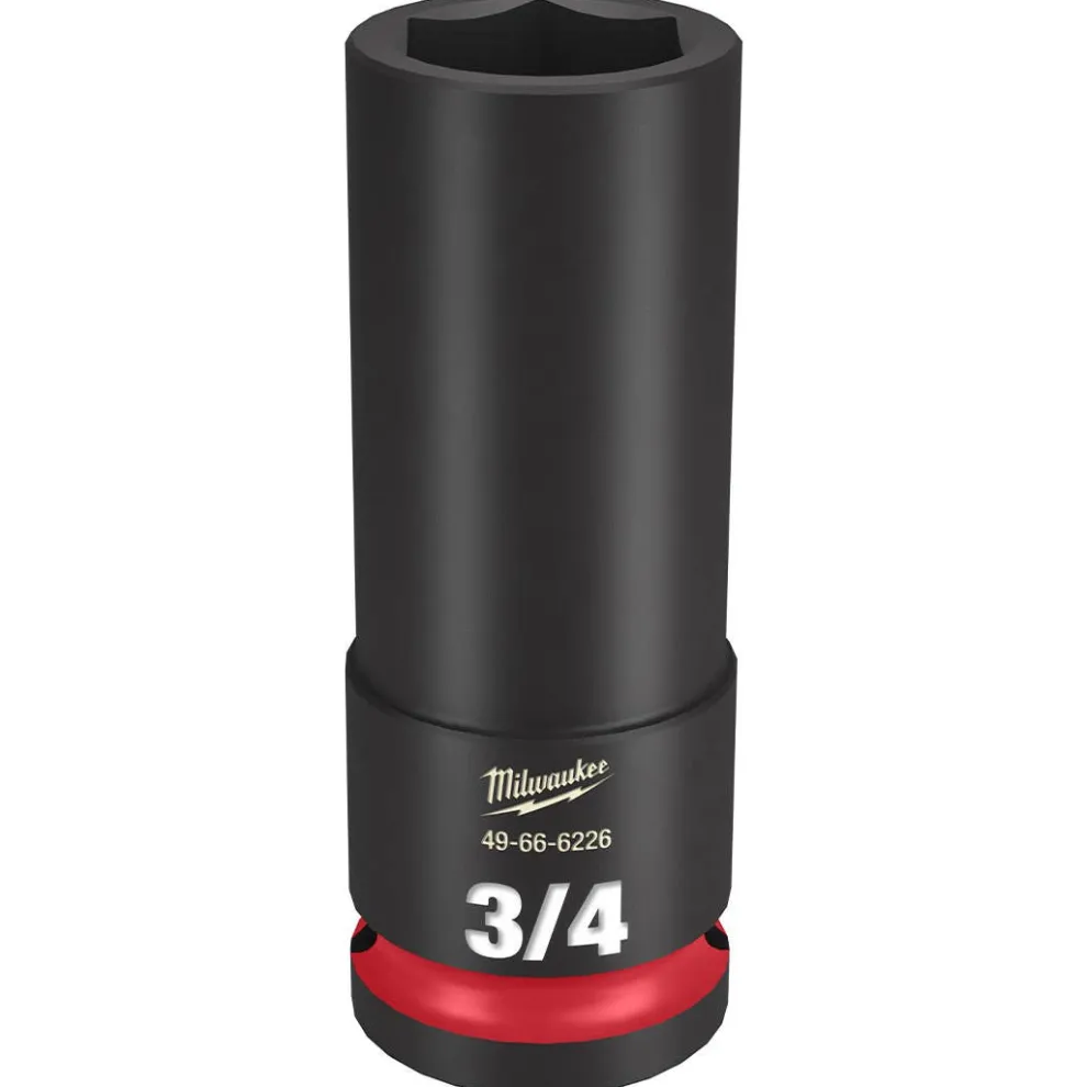 Milwaukee Shockwave Impact Duty 1/2" Drive 3/4" Deep 6 Point Socket 49-66-6226