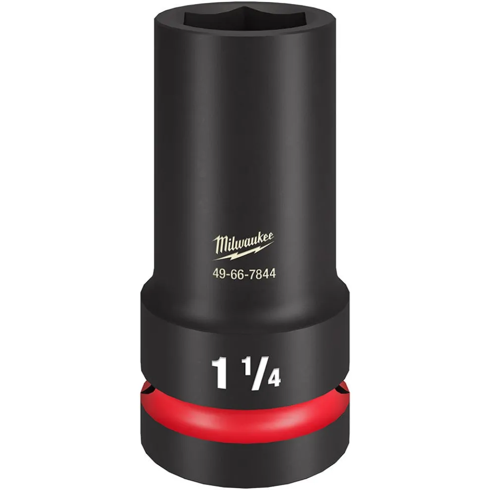 Milwaukee SHOCKWAVE Impact Duty 1" Drive 1-1/4" Thin Wall Extra Deep 6 Point Socket 49-66-7844