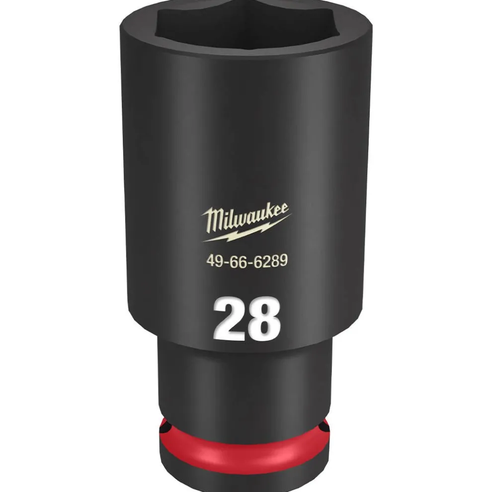 Milwaukee Shockwave Impact Duty 1/2" Drive 28mm Deep 6 Point Socket 49-66-6289
