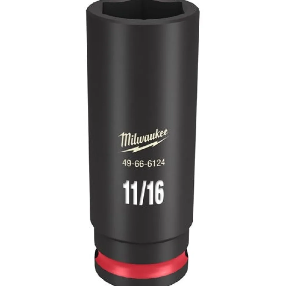 Milwaukee Shockwave Impact Duty 3/8'' Drive 11/16" Deep 6 Point Socket 49-66-6124