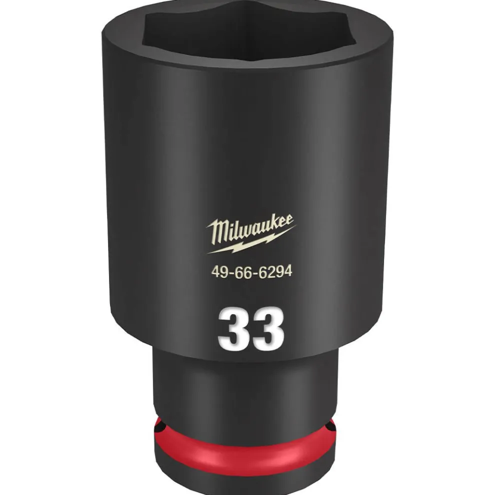 Milwaukee Shockwave Impact Duty 1/2" Drive 33mm Deep 6 Point Socket 49-66-6294