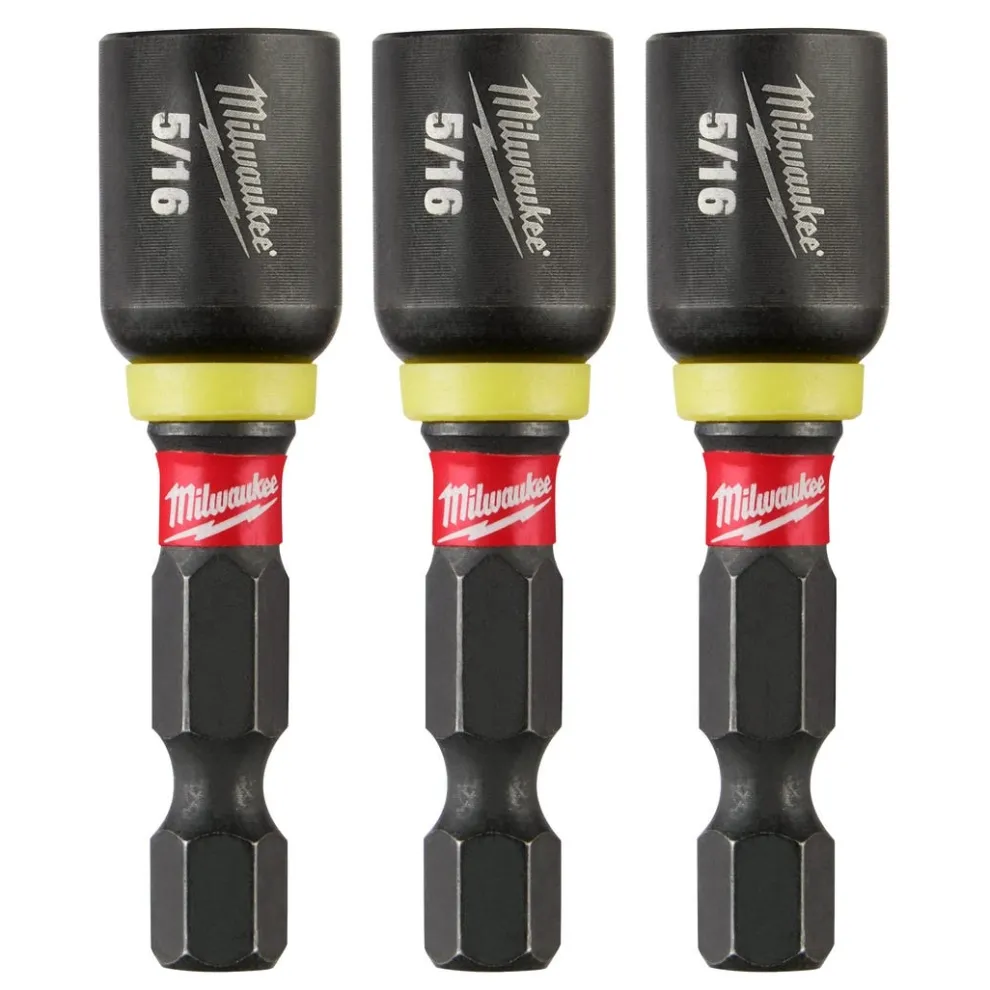 Milwaukee SHOCKWAVE Impact Duty 5/16" x 1-7/8" Magnetic Nut Driver 3PK 49-66-4523