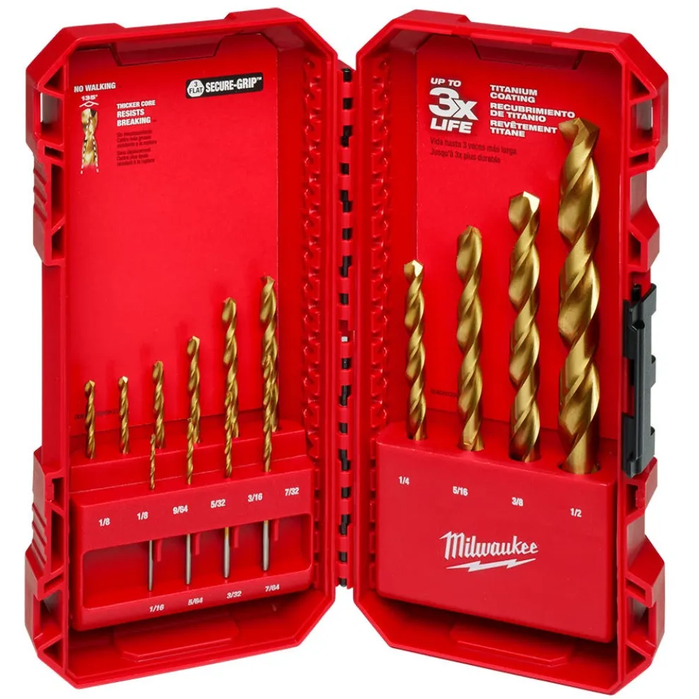 Milwaukee THUNDERBOLT Titanium Drill Bit Set - 14 Piece 48-89-0011