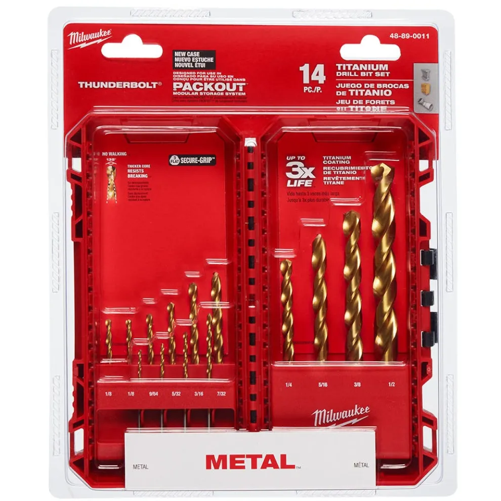 Milwaukee THUNDERBOLT Titanium Drill Bit Set - 14 Piece 48-89-0011