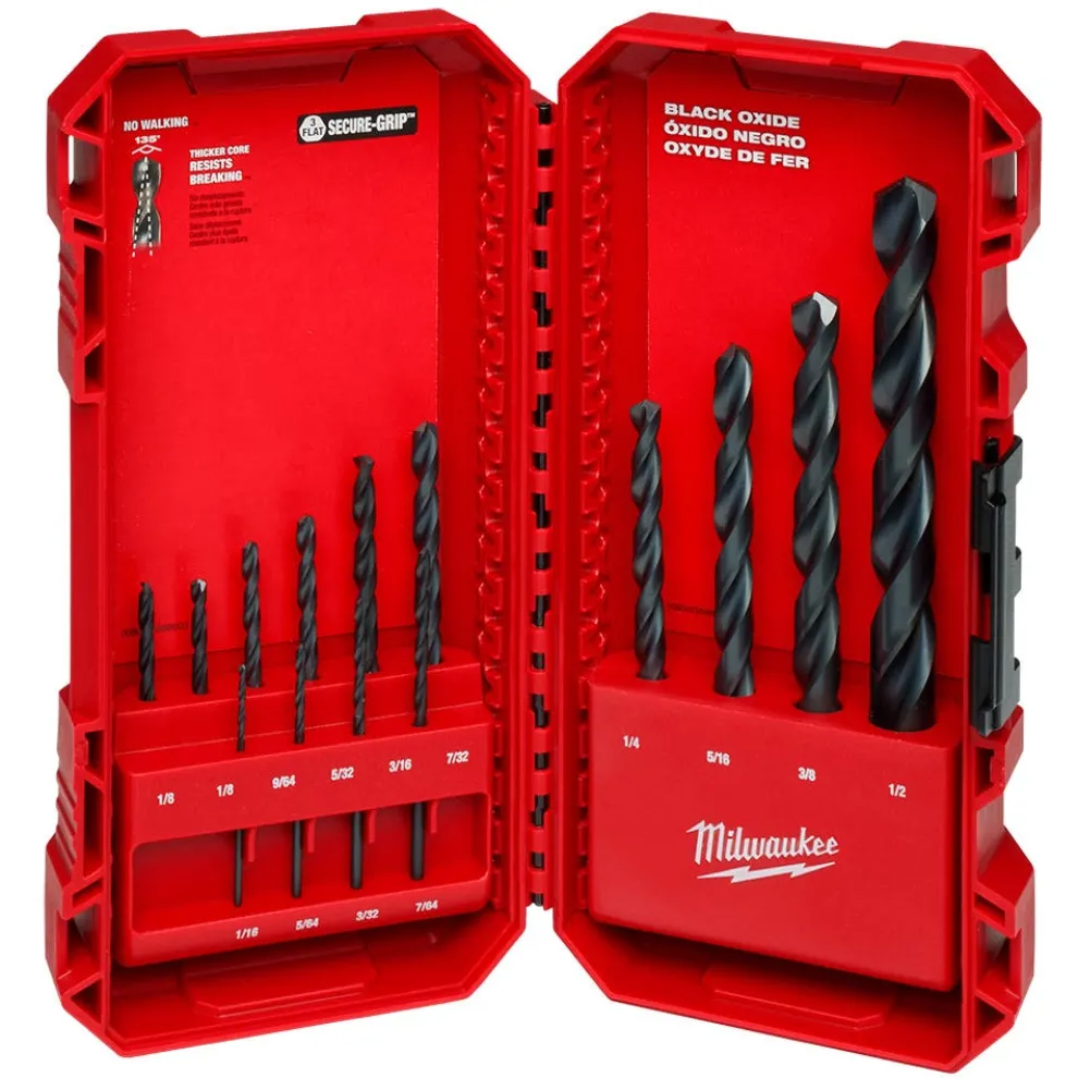 Milwaukee THUNDERBOLT Black Oxide Drill Bit Set - 14 Piece 48-89-2800