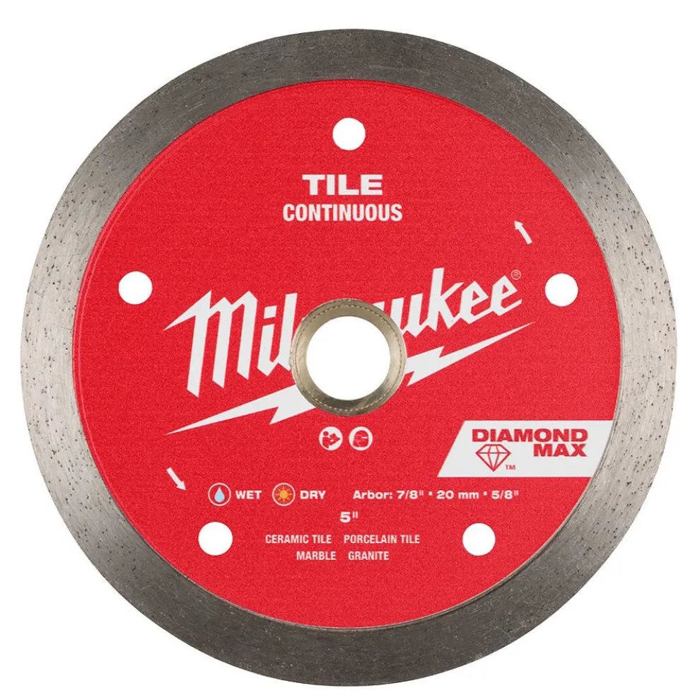 Milwaukee Tools 5" Diamond Max Continuous, Tile Diamond Blade 49-93-9205