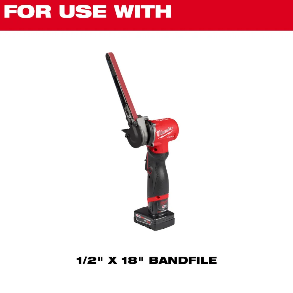 Milwaukee Tools 1/2” x 18” 40/60/80/120 Grit Bandfile Belts – 4 pack variety 48-80-9000