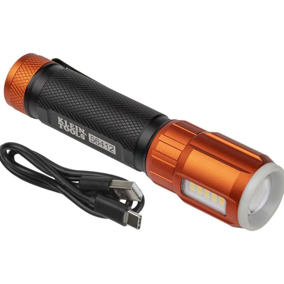 Premium Electrician's Quick Release Step Bit Set, 3 Piece w/ LED Flashlight Duel Light USB Rechargeable 500 Lumens