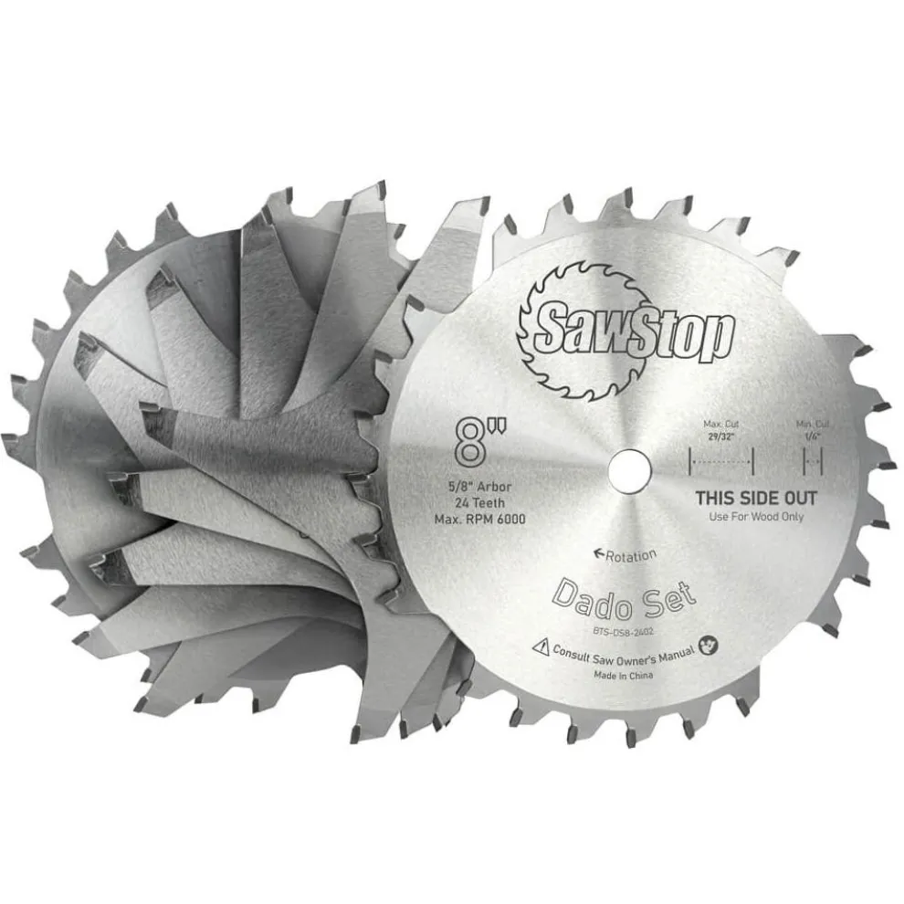 SawStop Table Saws SawStop 8" Premium Dado Set BTS-DS8-2402 BTS-DS8-2402