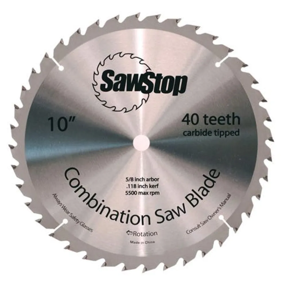SawStop Table Saws SawStop 10" 40-Tooth Combination Table Saw Blade CNS-07-148 CNS-07-148