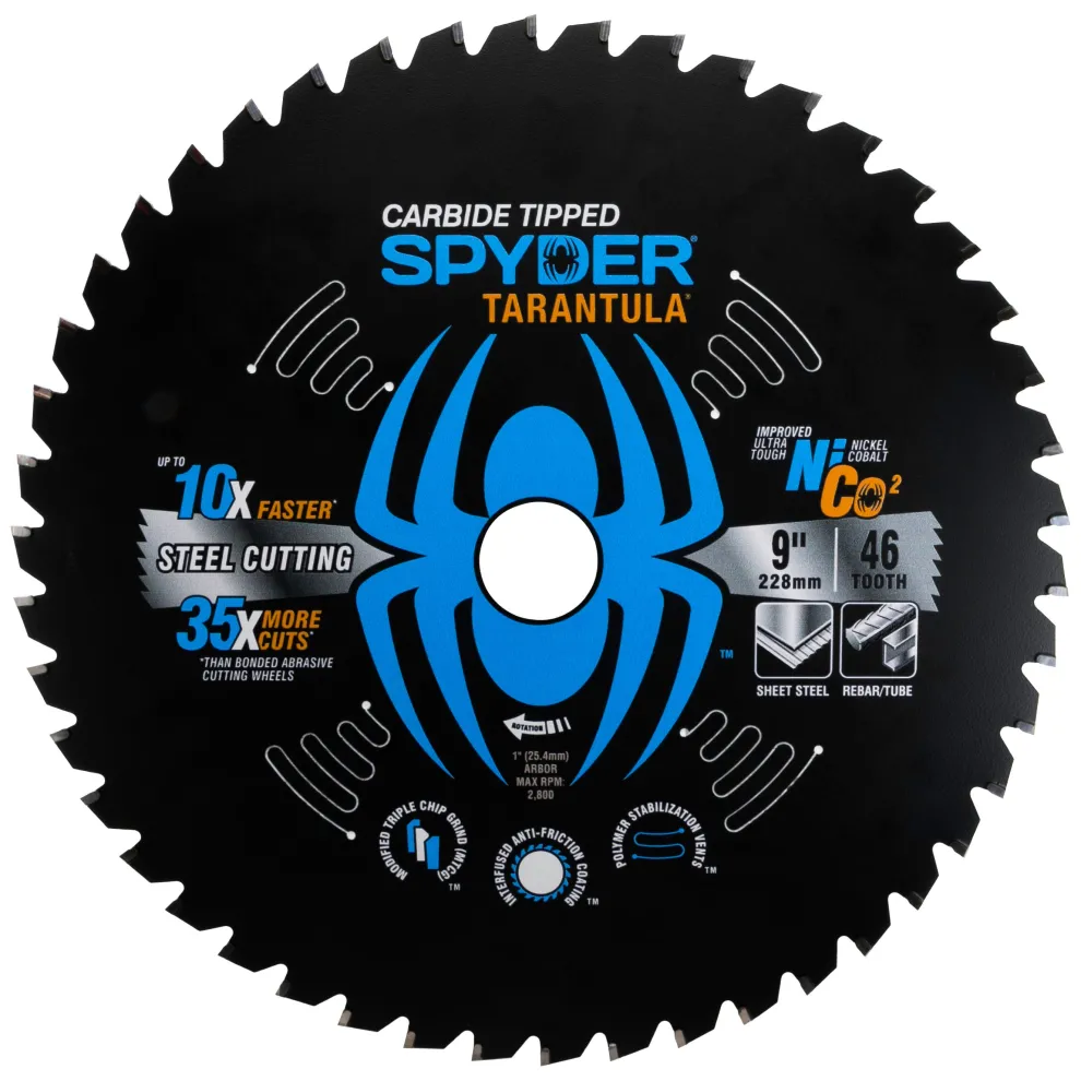 Spyder 9" 46-Tooth TCT Steel Cutting Circular Saw Blade 13503